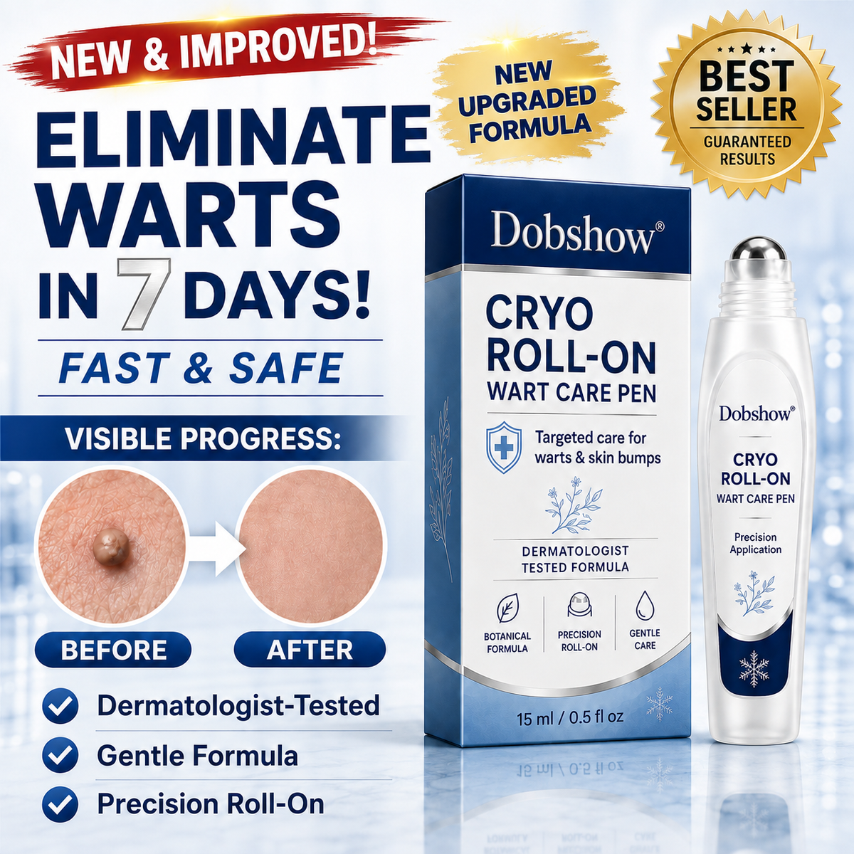 100K + Sold  | Dobshow® 7 -Day Wart & Blemish Remover