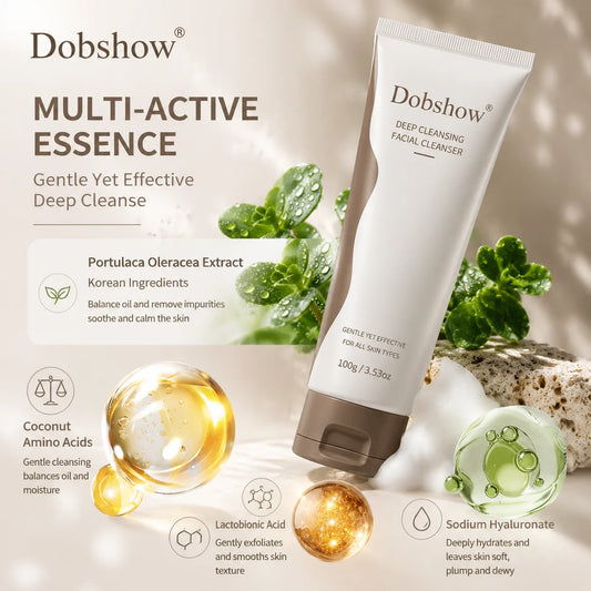 Dobshow®Black Tea Purifying Face Wash – Gentle Foaming Cleanser for Oily Skin & Pore Care