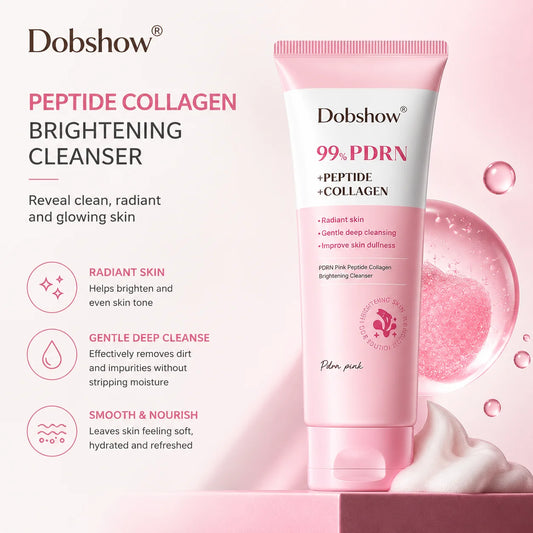 Dobshow®Salmon Peptide & Collagen Face Wash – Gentle Foaming Cleanser for Soft, Smooth Skin