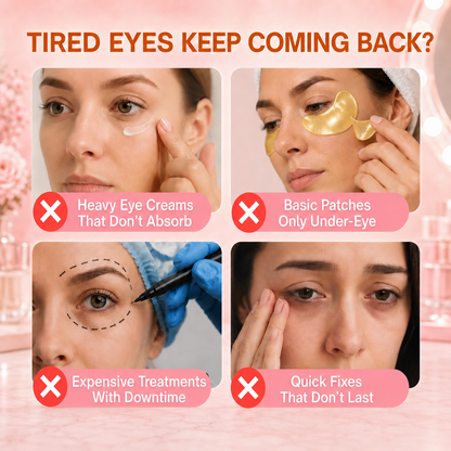 ✅ End Tired-Looking Eyes | Dobshow® Deep Peptide Collagen Eye Mask - ⚡ 30-Min Eye Refresh, Smoother-Looking Skin