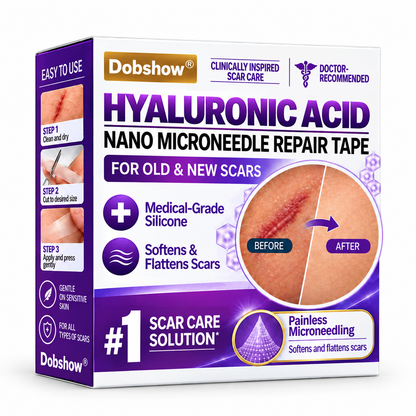 ✅Dobshow®Hyaluronic Acid Nano Microneedle Repair Tape for Surgical, C-Section, Raised & Stubborn Scars🏉