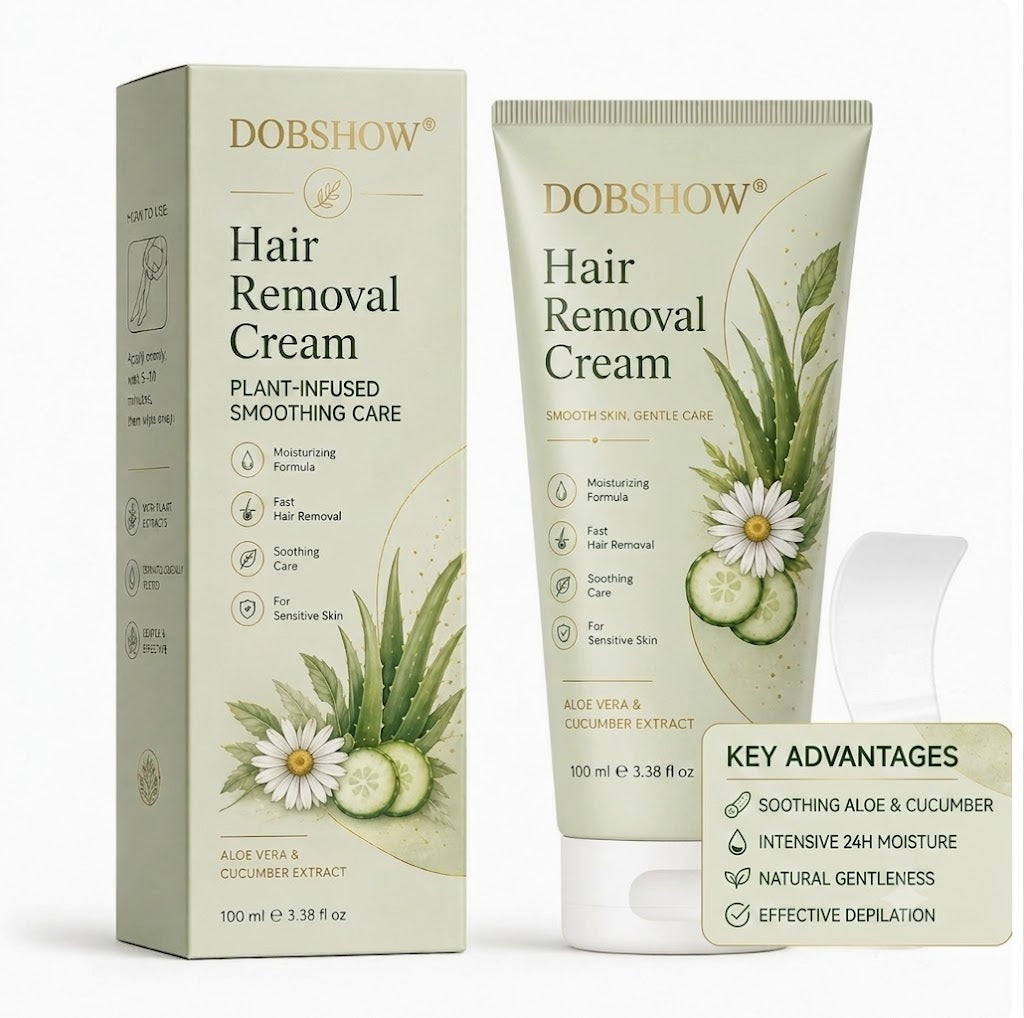 DOBSHOW® 🌿💧 Aloe Vera Hydrating Intimate Hair Removal Cream — Gentle & Irritation-Free ✨🫧