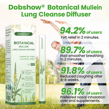 US👨‍⚕️✅ Dobshow® Botanical Mullein Lung Cleanse Diffuser 🌿(🫁Cough, Pharyngitis, shortness of breath, sputum, stuffy nose, bronchitis, bronchitis, allergy symptoms, lung discomfort💝)