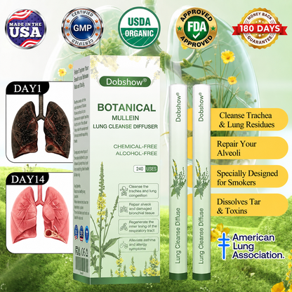 US👨‍⚕️✅ Dobshow® Botanical Mullein Lung Cleanse Diffuser 🌿(🫁Cough, Pharyngitis, shortness of breath, sputum, stuffy nose, bronchitis, bronchitis, allergy symptoms, lung discomfort💝)