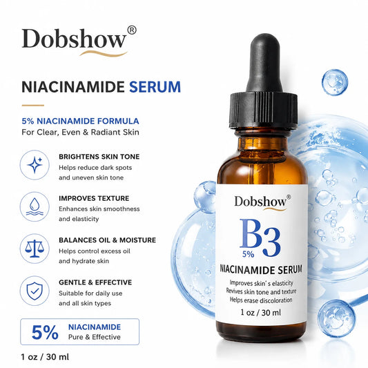 Dobshow®Multi-Action Serum with Niacinamide, Hyaluronic Acid & Vitamin C – Hydrating Face Essence for All Skin Types