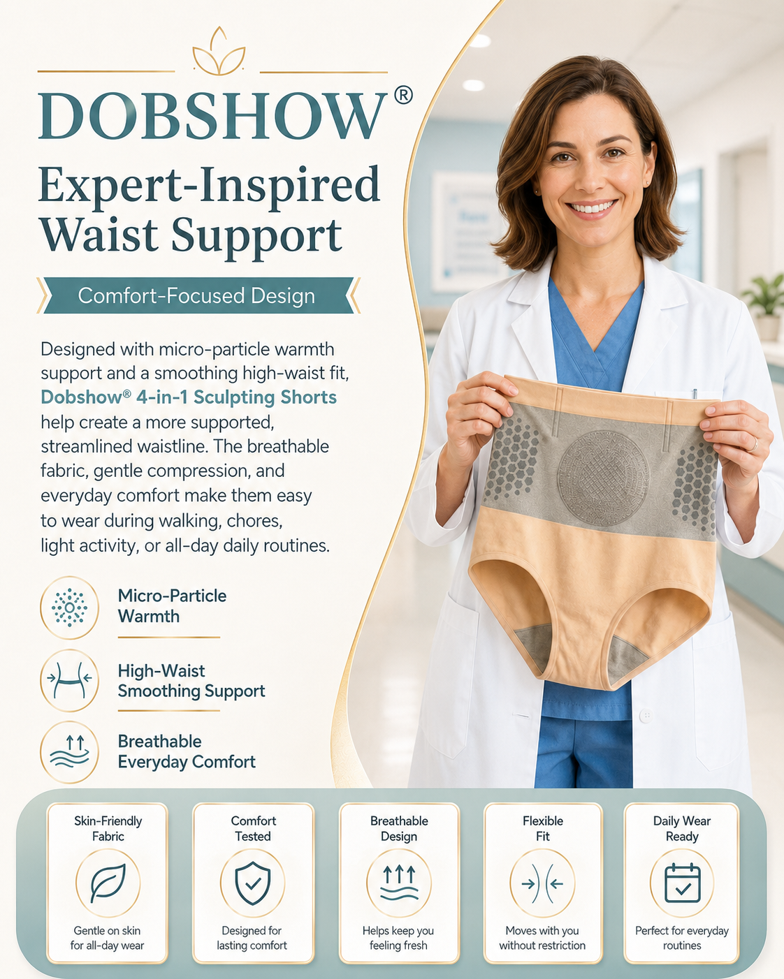Dobshow®Moringa & Berberine 4-In-1 Micro-Particle Sculpting & Fat-Burn Shorts