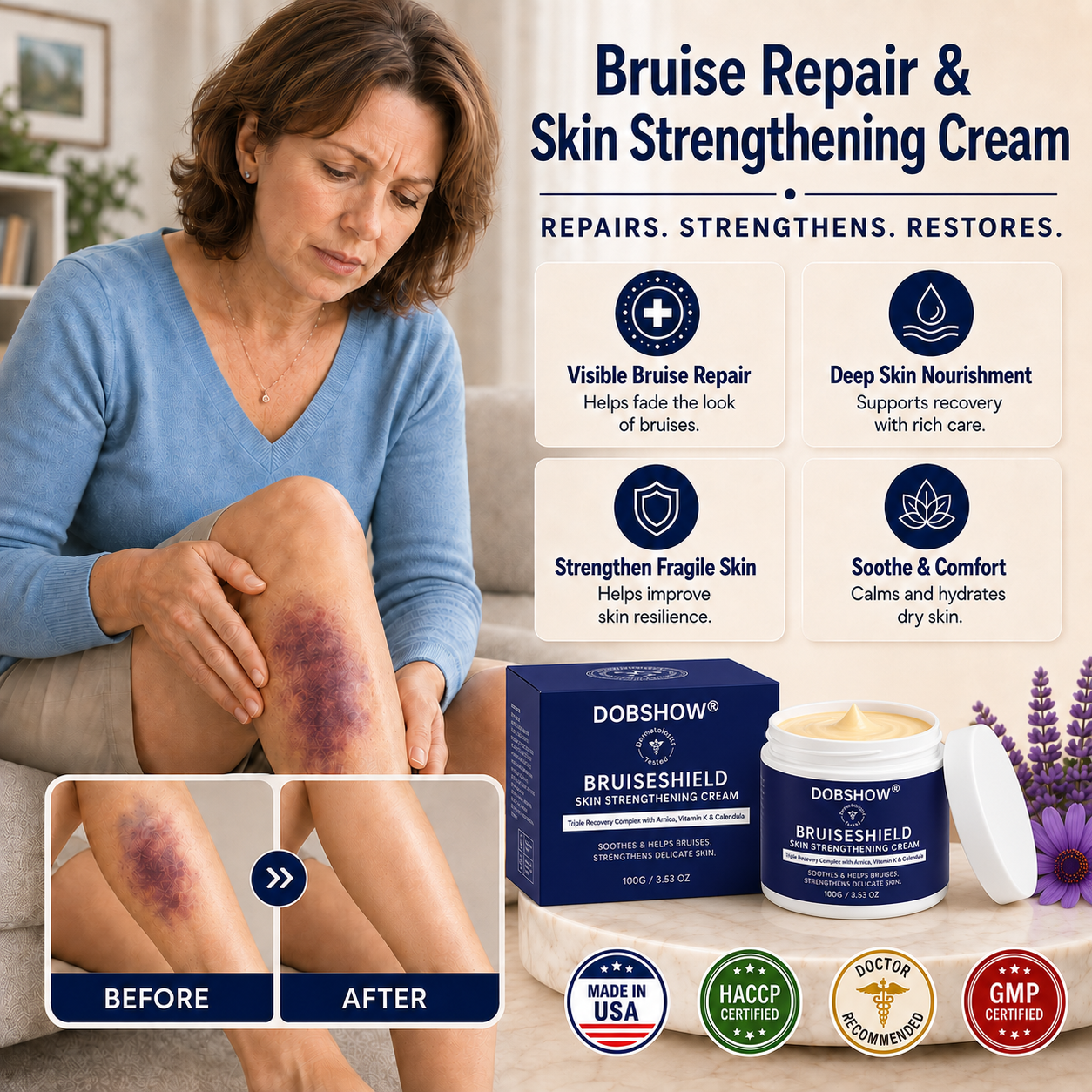 💥300K+ SOLD💕- Dobshow® Bruise Shield & Skin-Strengthening Cream