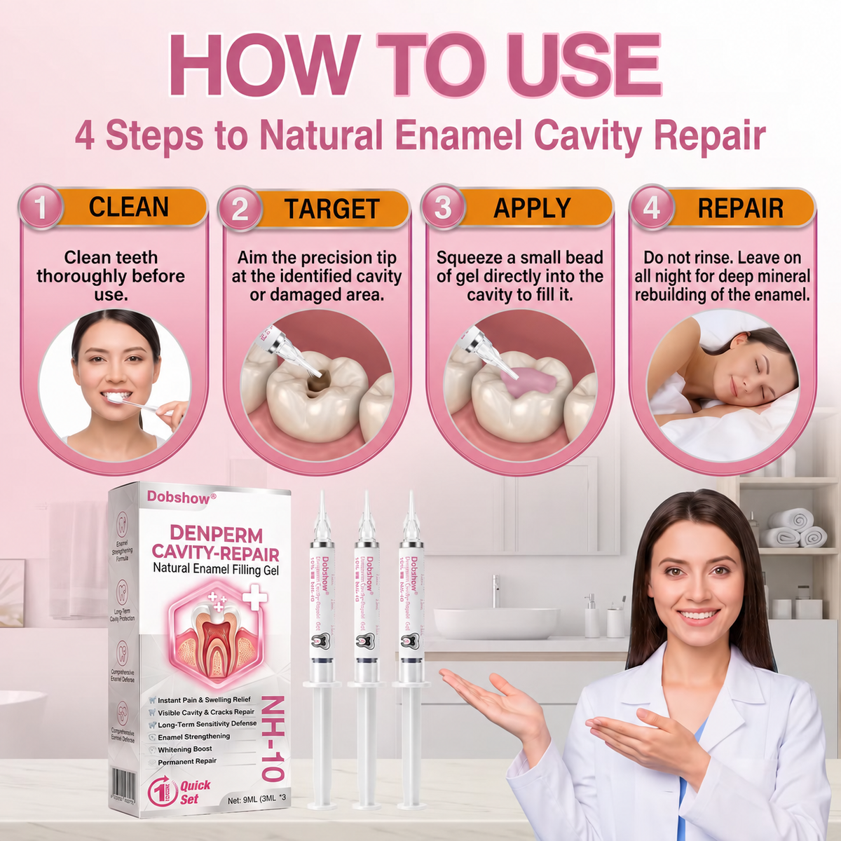 Dobshow® 🦷 DenPerm Cavity-Repair Advanced Enamel Filling Gel