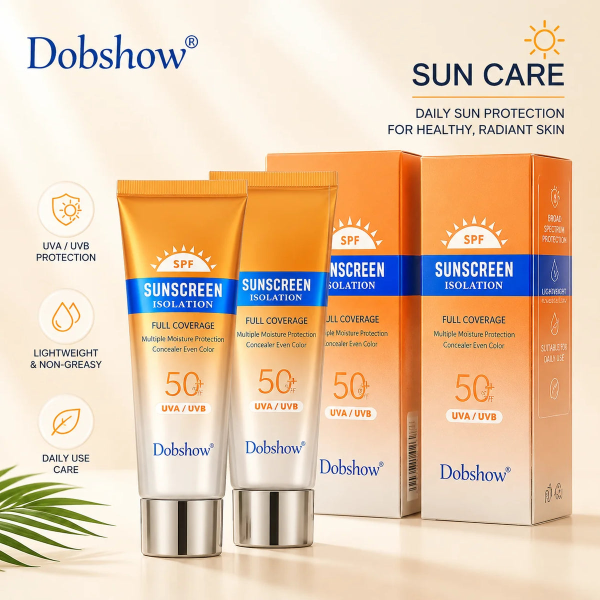 Dobshow®BB Cream with Primer & Concealer – Hydrating Face Cream for Smooth, Even-Looking Skin