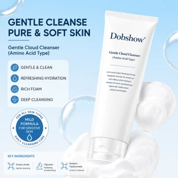Dobshow® Amino Acid Face Wash – Gentle Cleanser for Oily Skin, Non-Stripping